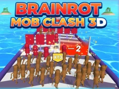Cluiche Brainrot Mob Clash 3D ar líne
