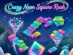 Cluiche Crazy Neon Square Rush ar líne