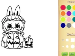 Cluiche Halloween Labubu Coloring & Drawing Game ar líne