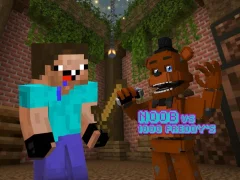 Cluiche Noob vs 1000 Freddy's ar líne