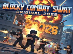Cluiche Blocky Combat Swat Original 2026 ar líne