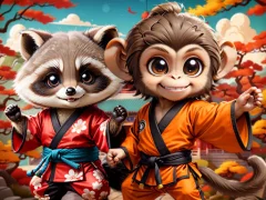 Cluiche Kung-Fu Little Animals ar líne