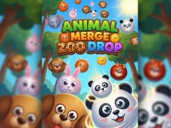 Cluiche Animal Merge Zoo Drop ar líne