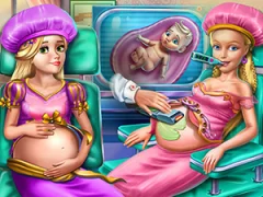 Cluiche Goldie Princesses Pregnant Check up ar líne