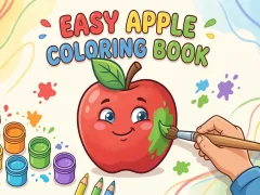 Cluiche Easy Apple Coloring Book ar líne