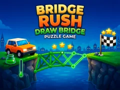 Cluiche Bridge Rush - Draw Bridge Puzzle Game ar líne