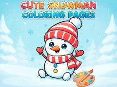 Cluiche Cute Snowman Coloring Pages ar líne
