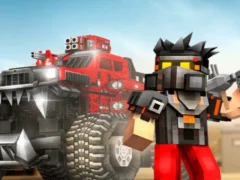 Cluiche Blocky Cars: Car Battle ar líne