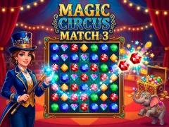 Cluiche Magic Circus Match 3 ar líne