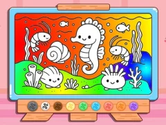 Cluiche Coloring Book: Kawaii Sea Animals ar líne