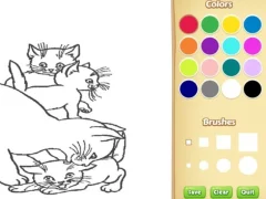 Cluiche Cats Coloring Book For Kids ar líne