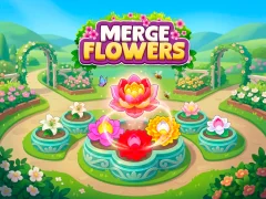 Cluiche Merge Flowers ar líne