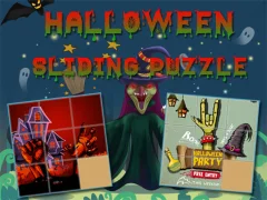 Cluiche Halloween Sliding Puzzle ar líne