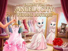 Cluiche Talking Tom Angela City Wedding Boutique ar líne