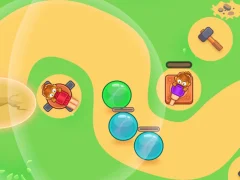 Cluiche Monkey Bubble Defense ar líne