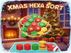 Cluiche Xmas Hexa Sort ar líne