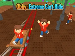Cluiche Obby: Extreme Cart Ride ar líne