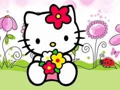 Cluiche Hello Kitty Jigsaw ar líne