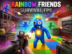 Cluiche Rainbow Friends Survival FPS ar líne