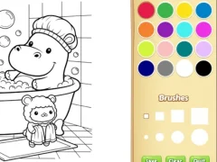 Cluiche Cozy Friends Coloring Book for Kids ar líne