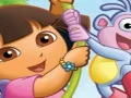 Cluiche Puzzle Fun Dora With Boots ar líne