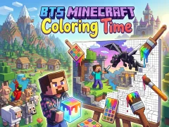 Cluiche BTS Minecraft Coloring Time ar líne