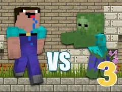 Cluiche Noob vs Zombies 3 ar líne