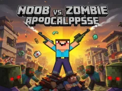 Cluiche Noob vs Zombie Apocalypse ar líne
