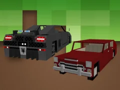 Cluiche Blockcraft Cars Jigsaw ar líne