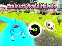 Cluiche Brainrot World Hole io ar líne