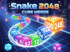 Cluiche Snake 2048: Cube Merge ar líne