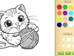 Cluiche Cat Coloring Book ar líne