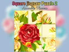 Cluiche Square jigsaw Puzzle 2  Assemble Flowers ar líne