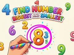 Cluiche Find Number Biggest and Smallest ar líne