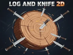 Cluiche Log And Knife 2D ar líne