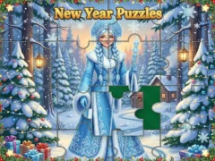 Cluiche New Year Puzzles ar líne