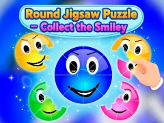 Cluiche Round jigsaw Puzzle - Collect the Smiley ar líne
