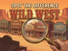 Cluiche Spot The Difference Wild West ar líne