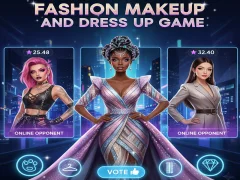 Cluiche Fashion Makeup And Dress Up Game ar líne