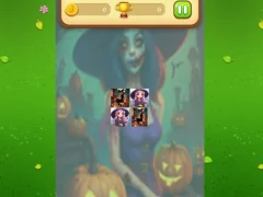 Cluiche Halloween Witch Memory Match ar líne