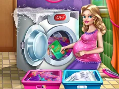 Cluiche Mommy washing clothes ar líne
