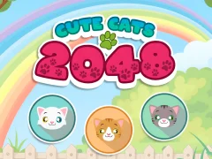 Cluiche Cute Cats 2048 ar líne