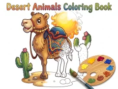 Cluiche Desert Animals Coloring Book ar líne