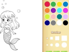 Cluiche Mermaid Coloring Book For Kids ar líne