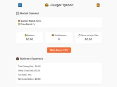 Cluiche Jburger Tycoon ar líne