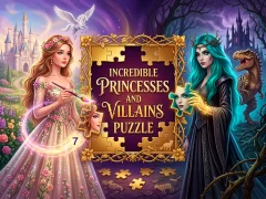 Cluiche Incredible Princesses and Villains Puzzle ar líne