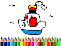 Cluiche Back to School: Boat Coloring ar líne