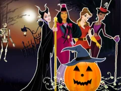 Cluiche Princesses Halloween Night ar líne