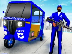 Cluiche Police Auto Rickshaw Taxi ar líne