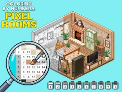 Cluiche Coloring by Numbers Pixel Rooms ar líne